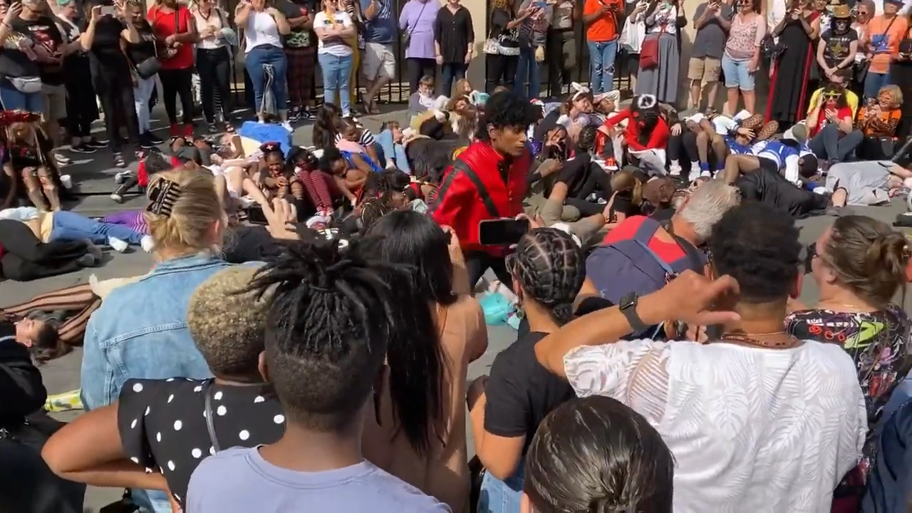 "Spectacular Flash Mob Unleashes 'Thriller' Magic on Jackson Square"